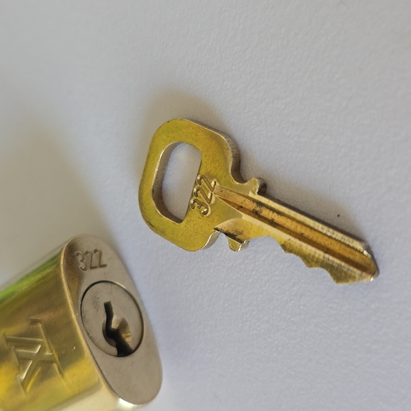 Louis Vuitton Gold Padlock & Key Set #322 Authentic LV Lock - Picture 4 of 8